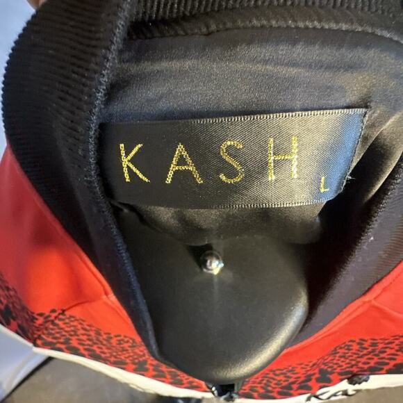 Kash Men's Large Zip Up Track, Jacket, red, black, white, Athletic Designer - Picture 4 of 11